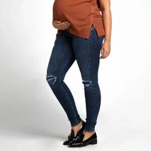 Silver Suki Skinny Distressed Skinny Stretch Maternity Jean W33/L29